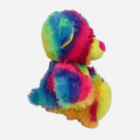 NWT 2017 Nanco Tie Dye Rainbow Teddy Bear Plush Colorful Soft Toy Stuffed Animal - Picture 3 of 11